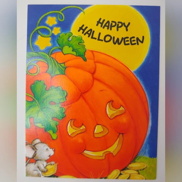 Vintage American Greetings Halloween Cards Notecard - Picture 1 of 4